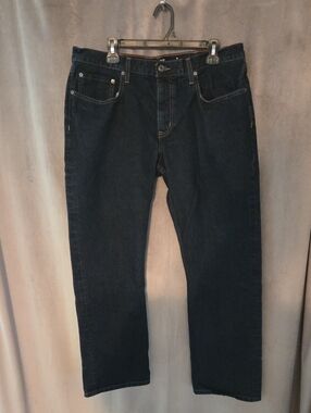 Eddie Bauer Men's 36x30 Straight Jeans - Deep Indigo Blue
